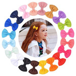 On Sale 120pc/lot Mini 1.8&ldquo; Grosgrain Boutique Ribbon Bows with Clips for Girls Hairgrips Children Photo Shoot Hair Accessories