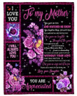 Mother's Day Gift Ideas Custom Name I Will Always Love You Gift From Daughter To Mom Floral Blanket - Personalized Fleece Blanket