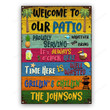 Swimming Welcome To Our Pool Personalized Classic Metal Signs - Custom Outdoor Home Decor