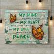 Inspirational & Motivational Wall Art Housewarming Gift My Mind Still Talks To You - Butterfly Canvas Print Home Decor