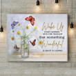 Inspirational & Motivational Wall Art Housewarming Gift Wonderful - Butterfly Canvas Print Home Decor
