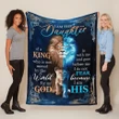 Blanket Gift For Family, Birthday Gift Beautiful Lion I Am Daughter Of A King - Jesus Fleece Blanket