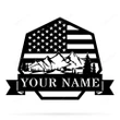 Best Customized Name Housewarming Gifts American Mountain Outdoor Cut Metal Monogram Sign - Personalized Wall Metal Art Home Decor