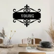 Best Customized Name Housewarming Gifts French Cut Metal Monogram Sign - Personalized Wall Metal Art Home Decor