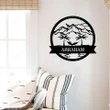 Best Customized Name Housewarming Gifts Hammock Cut Metal Monogram Sign - Personalized Wall Metal Art Home Decor