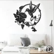 Best Mother's Day, Father's Day Gifts Hummingbird Flower Cut Metal Sign - Classic Metal Wall Art Home Decor