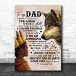 Inspirational & Motivational Wall Art Father's Day Gift Son To Dad It's Not Easy Wolf - Canvas Print Home Decor