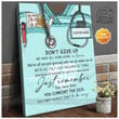Best Customized Wall Art Father's Day, Mother's Day, Birthday Gift Don’t Give Up Nurse Board - Personalized Canvas Print Home Decor