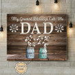 Customized Name Happy Father's Day, Birthday Gift, Meaningful Gift For Father From Daughter, From Son - Personalized Canvas Print Home Decor