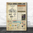 Inspirational & Motivational Wall Art Father's Day, Birthday Gift For Dad Cyclo-cross Knowledge Vintage - Canvas Print Home Decor
