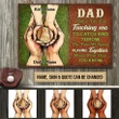 Customized Name Happy Father's Day, Birthday Gift, Unique Dad Gifts Baseball Dad And Kid Hands - Personalized Canvas Print Home Decor