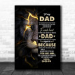 Customized Name Happy Father's Day, Mother's Day, Birthday Gift, Unique Gift For Parent From Kids - Personalized Lion Dad Canvas Print Home Decor