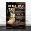 Customized Name Happy Father's Day, Mother's Day, Birthday Gift, Unique Gift For Dad From Kids - Personalized Veteran Canvas Print Home Decor