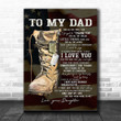 Customized Name Happy Father's Day, Mother's Day, Birthday Gift, Unique Gift For Dad From Kids - Personalized Veteran Canvas Print Home Decor