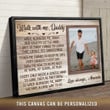 Customized Photo & Name Happy Father's Day, Birthday Gift, Unique Gift For Dad - Personalized Canvas Print Home Decor
