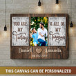Customized Name & Photo Happy Wedding Anniversary Gifts, Unique Gift For Married Couples - Personalized Canvas Print Home Decor