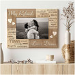 Customized Name & Photo Happy Wedding Anniversary Gifts, Unique Gift For Couples - Personalized Canvas Print Home Decor