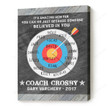 Customized Name Archery Coach, Coach Appreciation Gift, Birthday Gift, Unique Gift For Coach - Personalized Canvas Print Home Decor