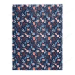 Happy Father's Day, Mother's Day, Birthday Gift 2022, Blue Axolotl Pattern Print Fleece Blanket