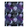Happy Father's Day, Mother's Day, Birthday Gift 2022, Galaxy Celestial Sun And Moon Print Fleece Blanket