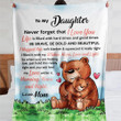 Happy Birthday Gift 2022, Blanket From Mom To Daughter Bear Hug Fleece Blanket