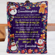 Customized Name Happy Birthday Gift 2022, Blanket From Grandma To Granddaughter Christmas Hug - Personalized Fleece Blanket