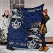 Customized Name Happy Anniversary Wedding, Birthday Gift, Back The Blue Blanket Gifts For Family - Personalized Fleece Blanket