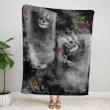 Customized Name Happy Anniversary Wedding, Birthday Gift, King Queen Couple Skull Blanket Gifts For Family - Personalized Fleece Blanket