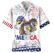 3d Hawaiian Shirt, Hoodie, Zip Hoodie, Hoodie Dress, Sweatshirt Independence Day USA Eagles All Over Print