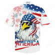 3d Hawaiian Shirt, Hoodie, Zip Hoodie, Hoodie Dress, Sweatshirt Eagle Independence Day USA All Over Print