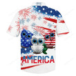 3d Hawaiian Shirt, Hoodie, Zip Hoodie, Hoodie Dress, Sweatshirt Owl Independence Day USA All Over Print
