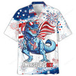 3d Hawaiian Shirt, Hoodie, Zip Hoodie, Hoodie Dress, Sweatshirt T-Rex Independence Day USA All Over Print