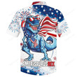 3d Hawaiian Shirt, Hoodie, Zip Hoodie, Hoodie Dress, Sweatshirt T-Rex Independence Day USA All Over Print