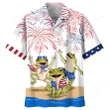 Happy Independence Day USA - 3d Frogs Hawaiian Shirt, Hoodie, Zip Hoodie, Hoodie Dress, Sweatshirt All Over Print