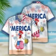 Happy Independence Day USA - 3d Funny Chicken Beer Hawaiian Shirt, Hoodie, Zip Hoodie, Hoodie Dress, Sweatshirt All Over Print
