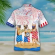Happy Independence Day USA - 3d Funny German Shepherd Hawaiian Shirt, Hoodie, Zip Hoodie, Hoodie Dress, Sweatshirt All Over Print
