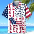 Happy Independence Day USA - 3d Labrador Hawaiian Shirt, Hoodie, Zip Hoodie, Hoodie Dress, Sweatshirt All Over Print