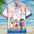 Happy Independence Day USA - 3d Cute Shih Tzu Hawaiian Shirt, Hoodie, Zip Hoodie, Hoodie Dress, Sweatshirt All Over Print