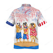 Happy Independence Day USA - 3d Funny Golden Retriever Hawaiian Shirts, Hoodie, Zip Hoodie, Hoodie Dress, Sweatshirt All Over Print