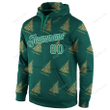 Customized Christmas Gift, Labour Day Gift Ideas 3d Hoodie, Zip Hoodie, Hoodie Dress, Sweatshirt Stitched Kelly Green Kelly Green-White Christmas Personalized All Over Print