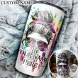 Personalized Happy Halloween, Birthday Gift Tumbler Cup Zero F Given Flag Tie Dye Skull - Customized Stainless Steel Tumbler
