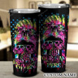Personalized Happy Halloween, Birthday Gift Tumbler Cup Zero F Given Black Skull - Customized Stainless Steel Tumbler