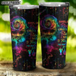 Personalized Happy Halloween, Birthday Gift Tumbler Cup Roses Are Red Smoke - Customized Stainless Steel Tumbler