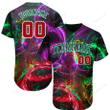 Customized Merry Christmas, Happy New Year Gift Ideas Baseball Jersey Abstract Fractal Rendering Authentic Personalized Baseball Shirt