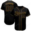 Customized Merry Christmas, Happy New Year Gift Ideas Baseball Jersey Black Black-Old Gold Authentic Personalized Baseball Shirt