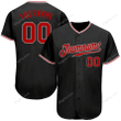Customized Merry Christmas, Happy New Year Gift Ideas Baseball Jersey Black Red-Gray Authentic Personalized Baseball Shirt