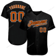 Customized Merry Christmas, Happy New Year Gift Ideas Baseball Jersey Black Texas Orange-White Authentic Personalized Baseball Shirt