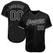Customized Merry Christmas, Happy New Year Gift Ideas Baseball Jersey Black White Pinstripe Black-White Authentic Personalized Baseball Shirt