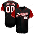 Customized Merry Christmas, Happy New Year Gift Ideas Baseball Jersey Black White-Red Authentic Two Tone Personalized Baseball Shirt