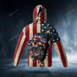 Happy Halloween 3d Hoodie, Zip Hoodie, Hoodie Dress, Sweatshirt Vintage USA Flag Patriots Skull All Over Print